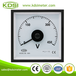 High quality professional BE-96W AC450V analog ac wide angle panel mount voltmeter