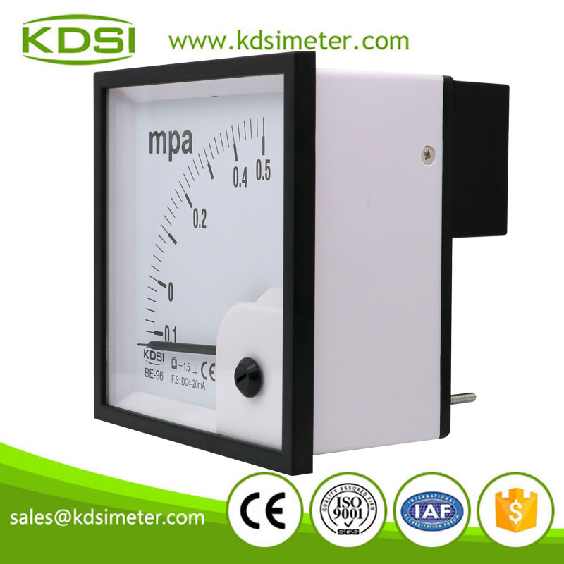 Easy installation BE-96 DC4-20mA -0.1-0.5MPa dc analog panel amp pressure meter