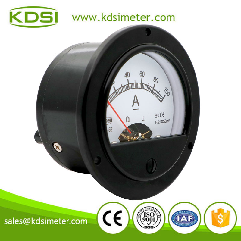 DC 500A Round Analog Ammeter Panel Meter – 90mm Diameter With External Shunt