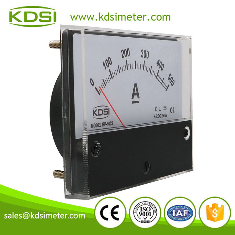 New Hot Sale Smart BP-100S DC25mV 500A analog dc panel mount ammeter