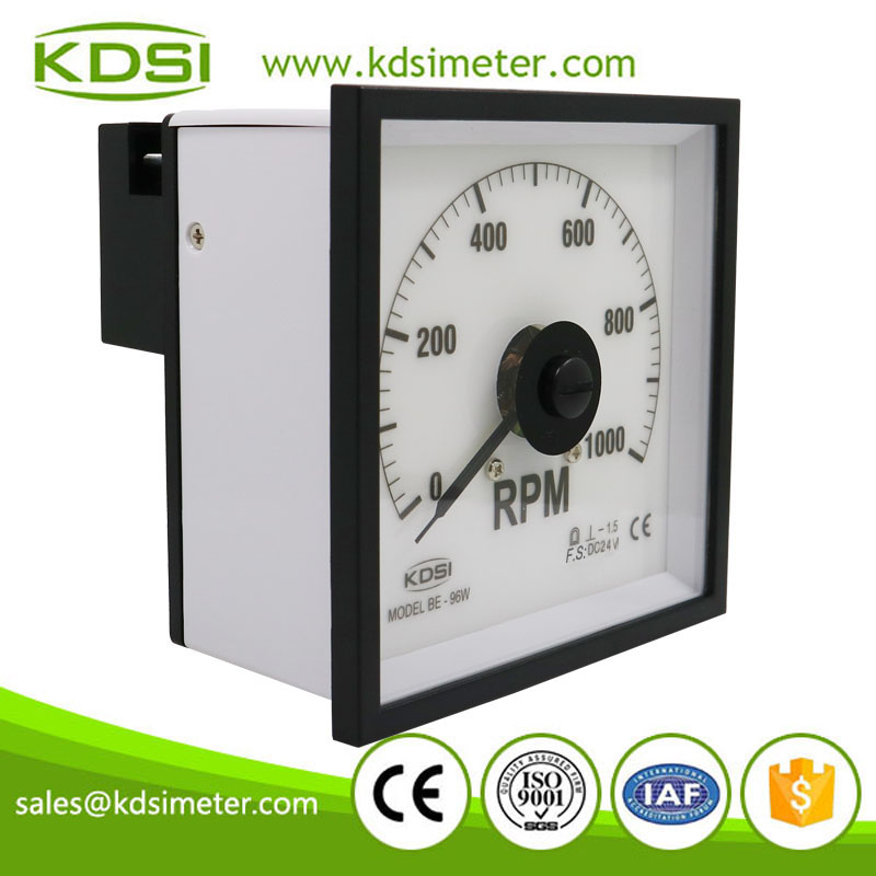 Hot sales BE-96W DC24V 1000rpm backlighting analog wide angle rpm panel tachometer