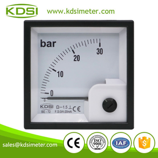 Easy installation BE-72 DC4-20mA 30bar analog dc amp panel mount pressure gauge