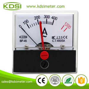 Small & High Sensitivity BP-45 AC400/5A 3times Overload Double Pointer Analog Amp Panel Meter
