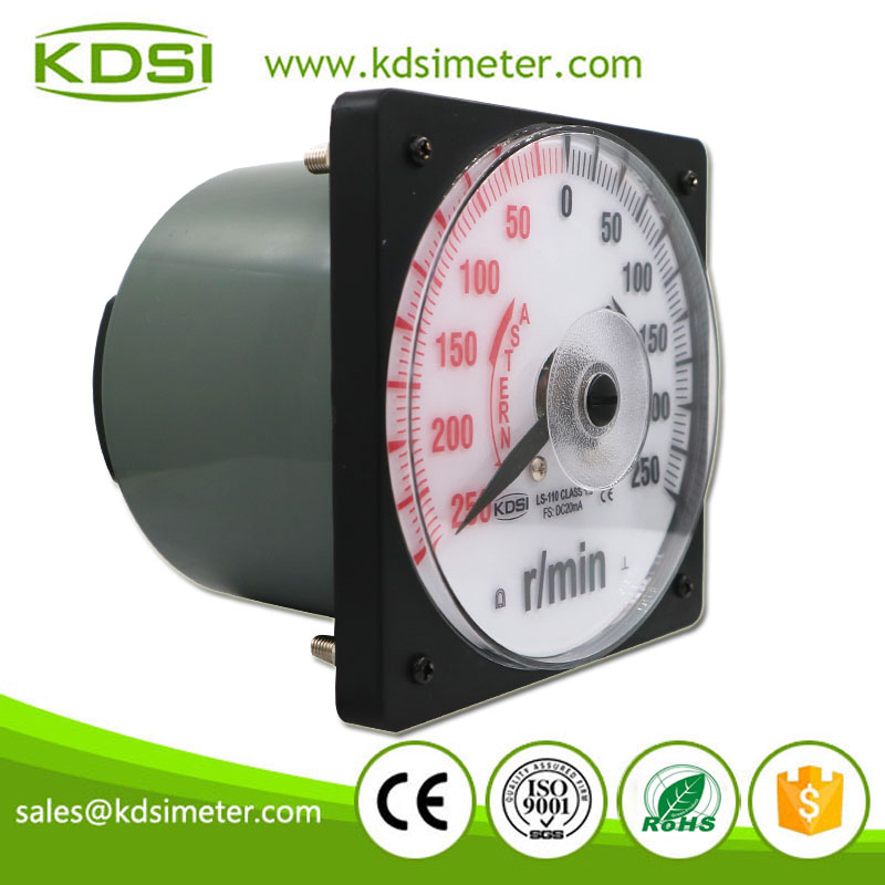 Easy Installation LS-110 DC20mA+-250r/min Backlighting Analog Panel Amp Tachometer