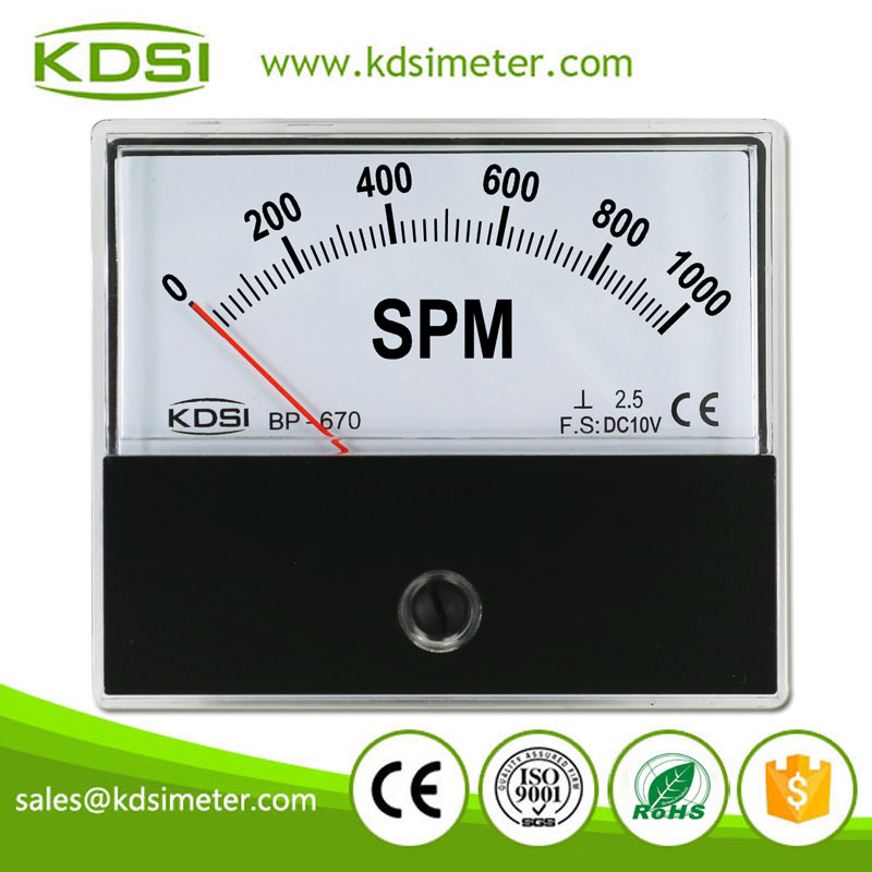 Original Manufacturer High Quality BP-670 DC10V 1000SPM Analog Volt Panel Strokes Per Minute Meter
