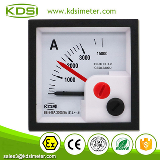 Easy Installation BE-E48A AC3000/5A 5times With Red Pointer Analog Panel Explosion-proof AC Ammeter