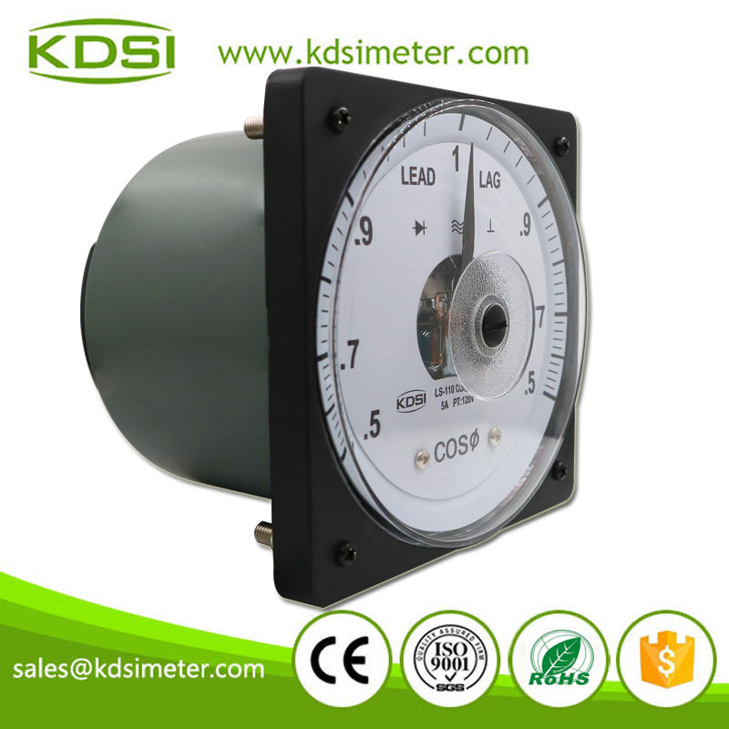 Easy Installation LS-110 3P3W COS 5A 120V Wide Angle Analog Power Factor Meter