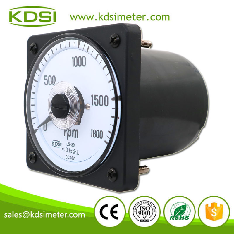 Portable Precise LS-80 DC10V 1800rpm Wide Angle Analog DC Voltage RPM Panel Meter