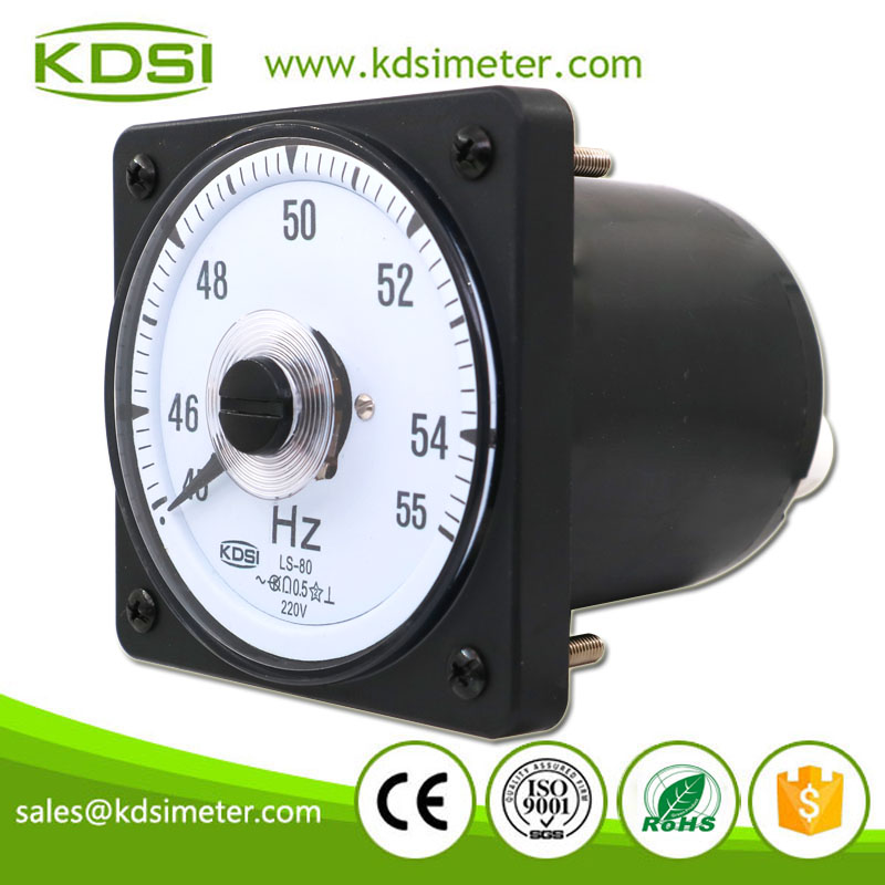 Easy Installation LS-80 45-55Hz 220V Wide Angle Analog Panel Volt Hz Frequency Meter