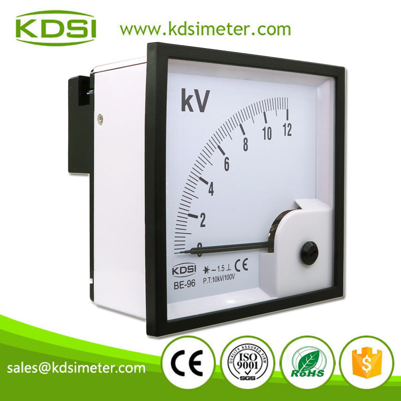 Square Type BE-96 AC12kV 10kV/100V Rectifier Analog AC Panel Voltmeter