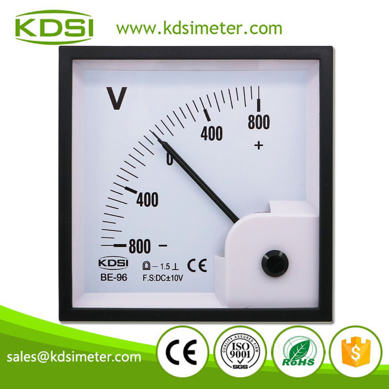 Easy Installation BE-96 DC+-10V +-800V Analog DC Panel Voltage Meter