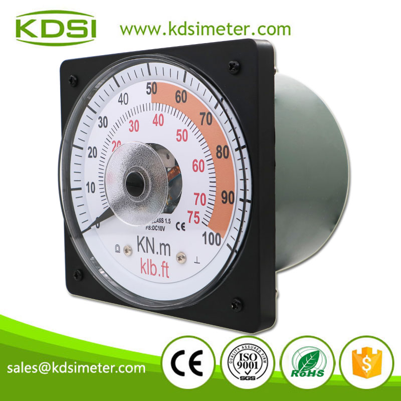 Easy Installation LS-110 DC10V 75- 100KNm Wide Angle Analog Voltage Panel Pressure Meter
