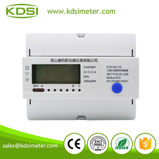 Easy Operation DTS100-TD 220V/380V Three Phase Din-Rail Electronic Prepaid Digital Energy Meter