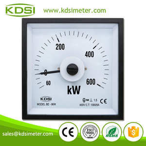 High Quality BE-96W 3P3W -60-600kW 400V 1000/5A Wide Angle Analog Panel Power Watt meter