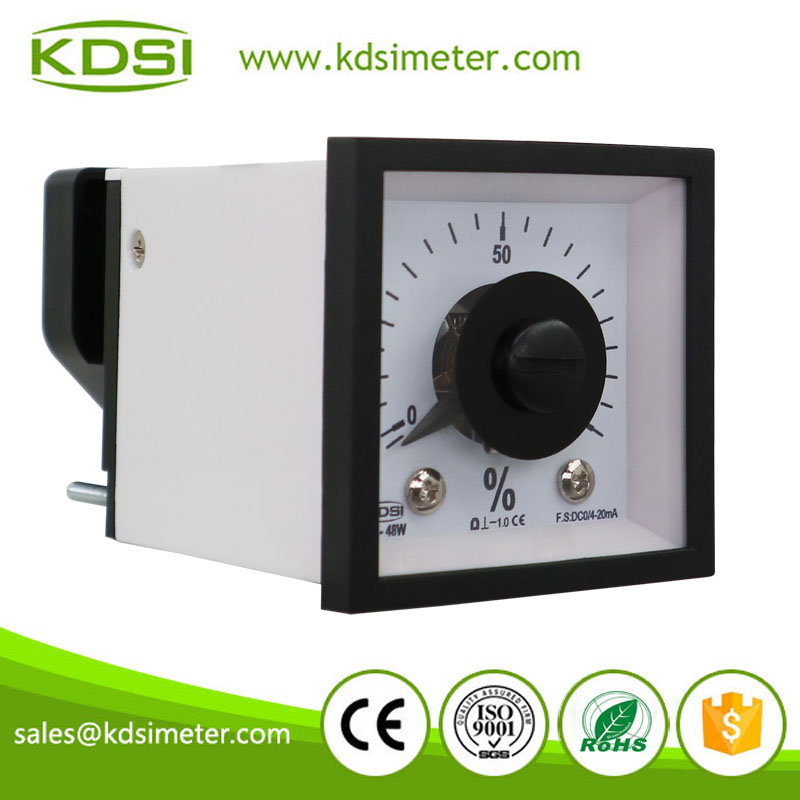 Easy Installation BE-48W DC4-20mA 100percent Wide Angle DC Analog Amp Panel Load Meter
