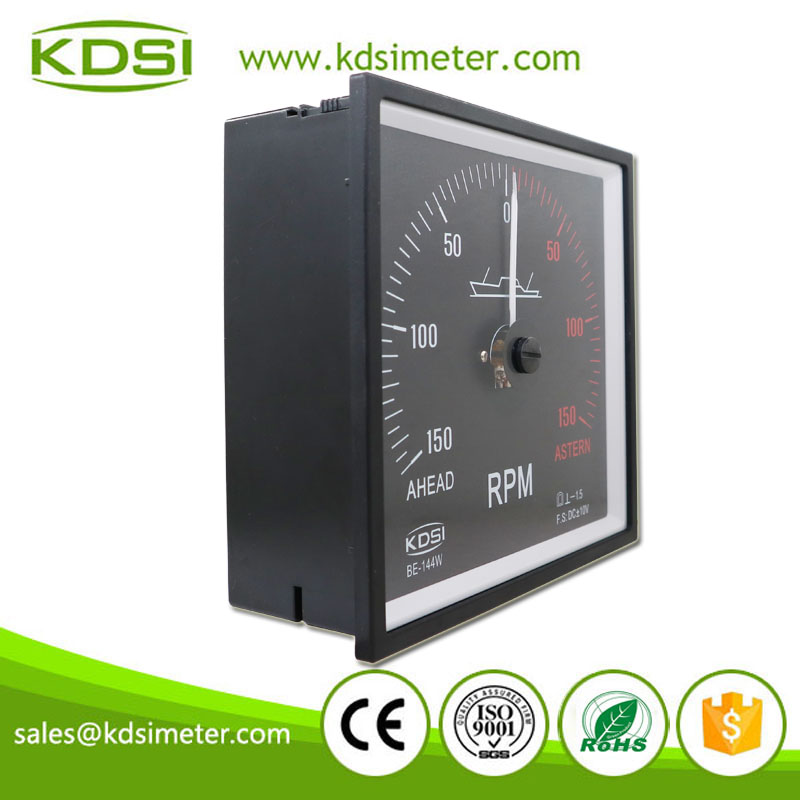 144x144mm Wide Angle BE-144W DC+-10V +-150 RPM Analog Panel Meter for Marine