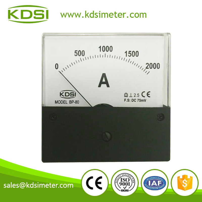 BP-80 DC75mV 2000A black cover ammeter