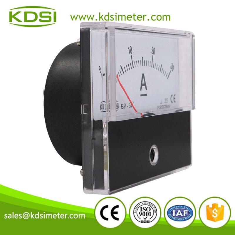 Classical BP-670 DC75mV 30A analog dc panel mount ammeter