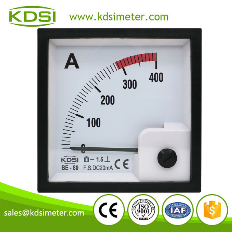 Portable precise BE-80 DC20mA 400A dc panel analog ampere meter