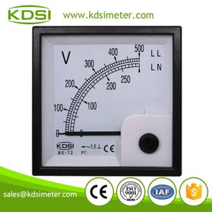 KDSI electronic apparatus BE-72 AC500/300V double scale rectifier analog panel ac voltage meter