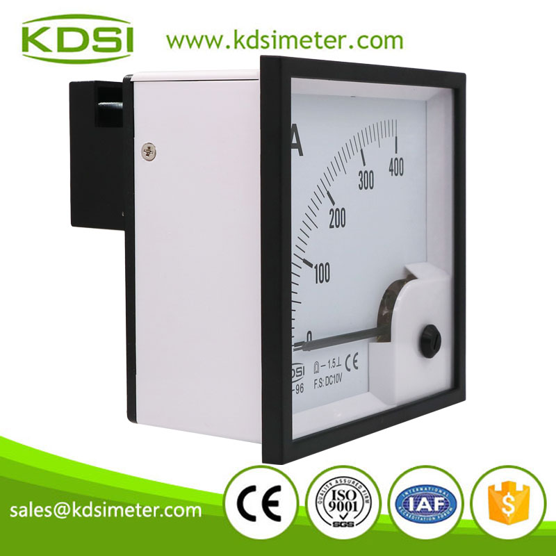 Square type BE-96 DC10V 400A analog dc panel price of ammeters