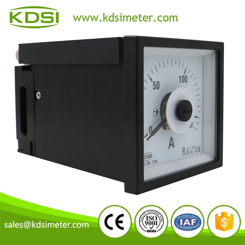 20 Years Manufacturing Experience BE-72W DC12V 160A wide angle dc panel analog voltage amp meter