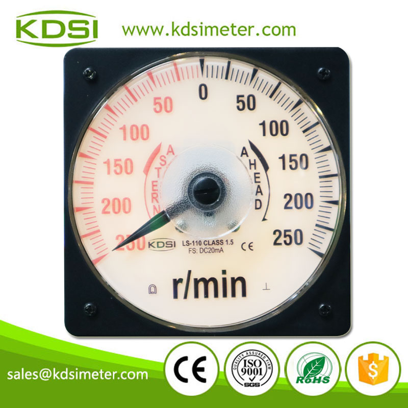 Easy Installation LS-110 DC20mA+-250r/min Backlighting Analog Panel Amp Tachometer