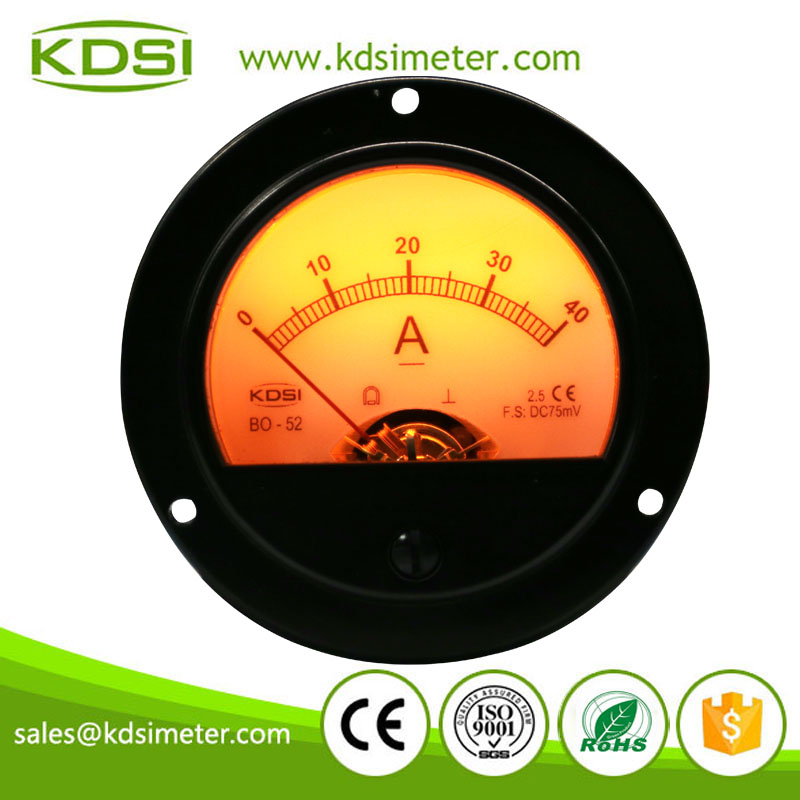 Industrial Universal BO-52 DC75mV 40A Analog Backlighting DC Volt Panel Ampere Indicator