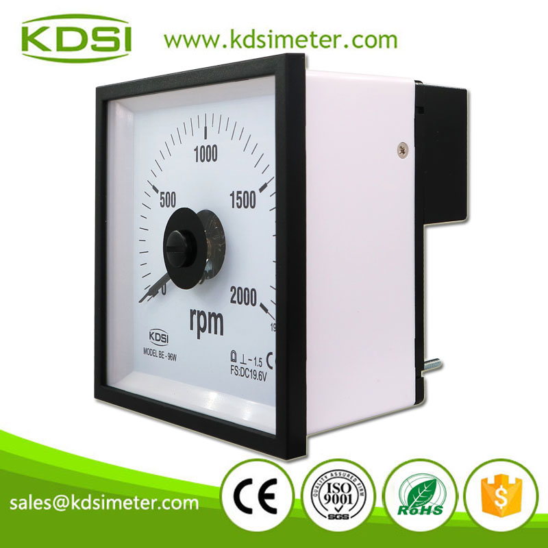 Portable Precise BE-96W DC19.6V 2000rpm Wide Angle Analog DC Voltage Panel RPM Meter
