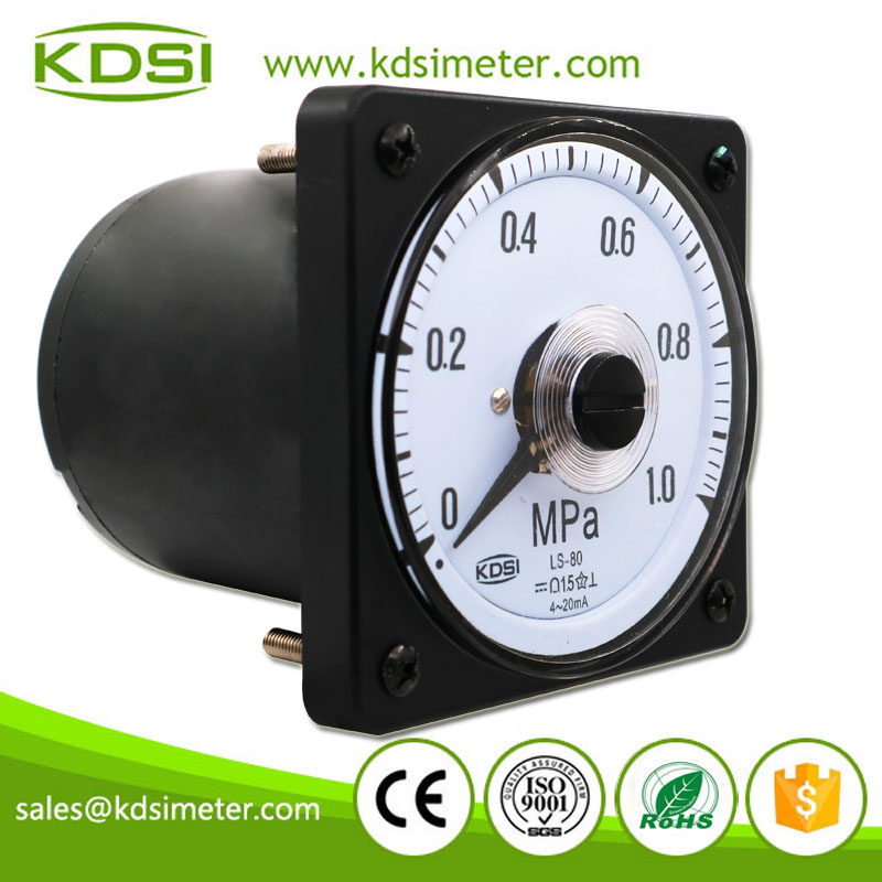 Easy Operation LS-80 DC4-20mA 1MPa Wide Angle Analog DC Amp Pressure Panel Meter