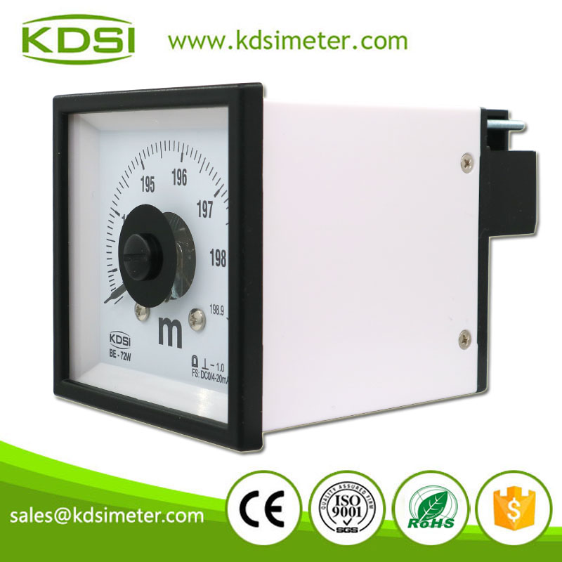 KDSI Electronic Apparatus BE-72W DC4-20mA 192.5-198.9m Wide Angle DC Amp Analog Panel Meter