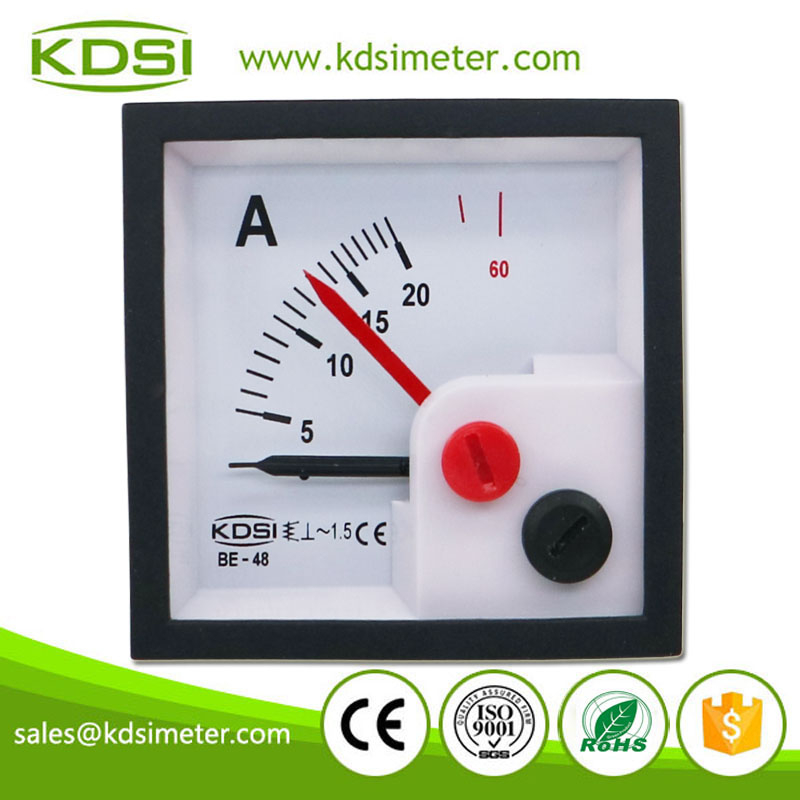 CE Certificate BE-48 AC20A 3Times Overload Double Pointer AC Current Analog Panel Meter