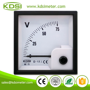 KDSI Electronic Apparatus BE-72 DC75V Analog DC Panel Voltmeter