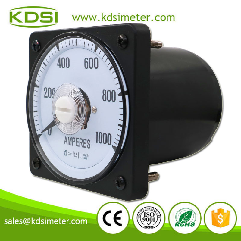 Industrial Universal LS-80 DC60mV 1000A Wide Angle Analog Panel Mini DC Amp Meter For Marine