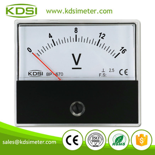 Fast-Response BP-670 DC16V Direct Analog DC Panel Mount Voltmeter 