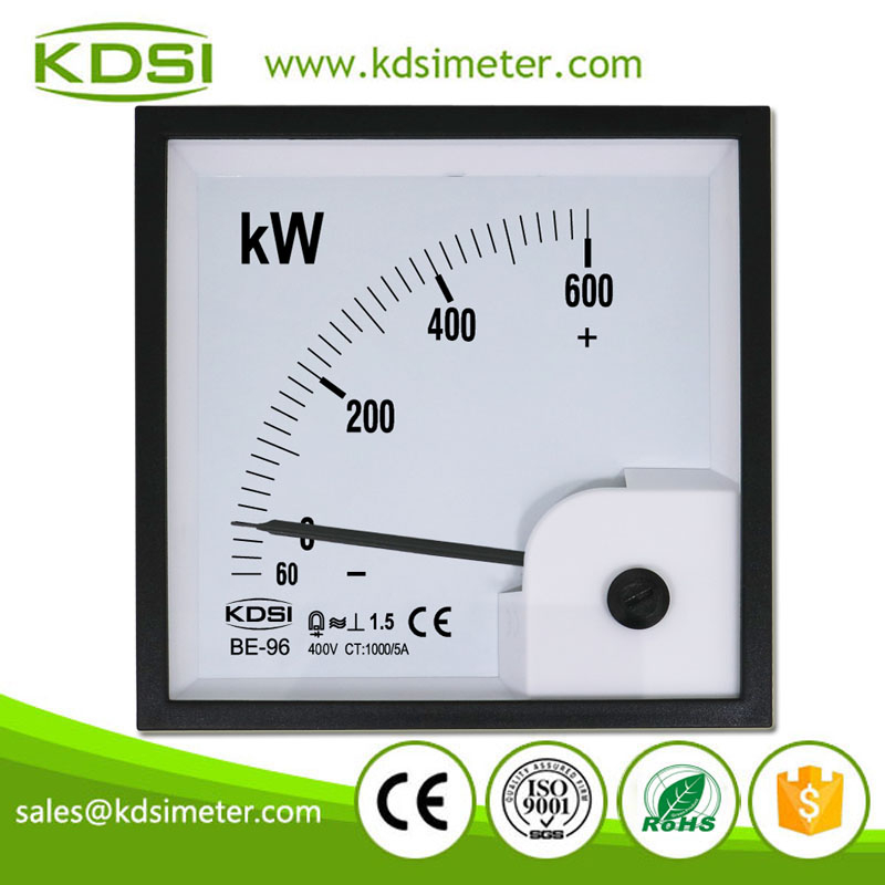 Stable Performance BE-96 3P3W -60-600kW 400V 1000/5A Analog AC KW Panel Mounting Power Meters