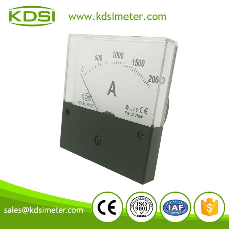BP-80 DC75mV 2000A black cover ammeter-2