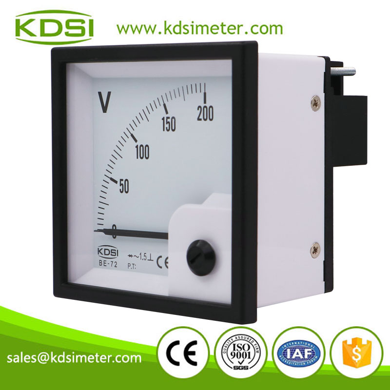 Hot Selling Good Quality BE-72 AC200V rectifier panel analog ac ammeter ac voltmeter