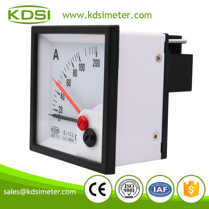 Easy installation BE-96 AC100/5A no overload with red pointer ac analog panel mount ammeter
