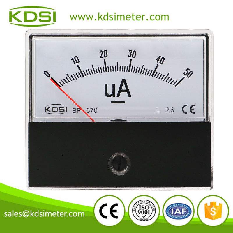 Factory direct sales BP-670 DC50uA panel analog dc price of ammeters