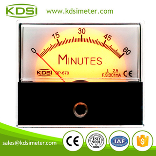 Classical BP-670 DC1mA 60 Minutes panel analog dc backlighting panel mount ammeter