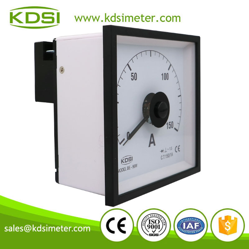 30 Years Manufacturing Experience BE-96W AC150/1A Wide Angle Analog AC Amp Panel Meter