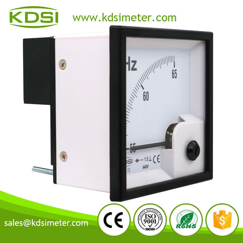 CE Certificate BE-72 55-65HZ 440V Analog Panel Electrical Frequency Hz Meter With Moving Coil