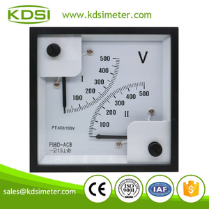 Factory direct sales F96D-ACB AC500V 400/100V rectifier analog panel double Structure Voltmeter 