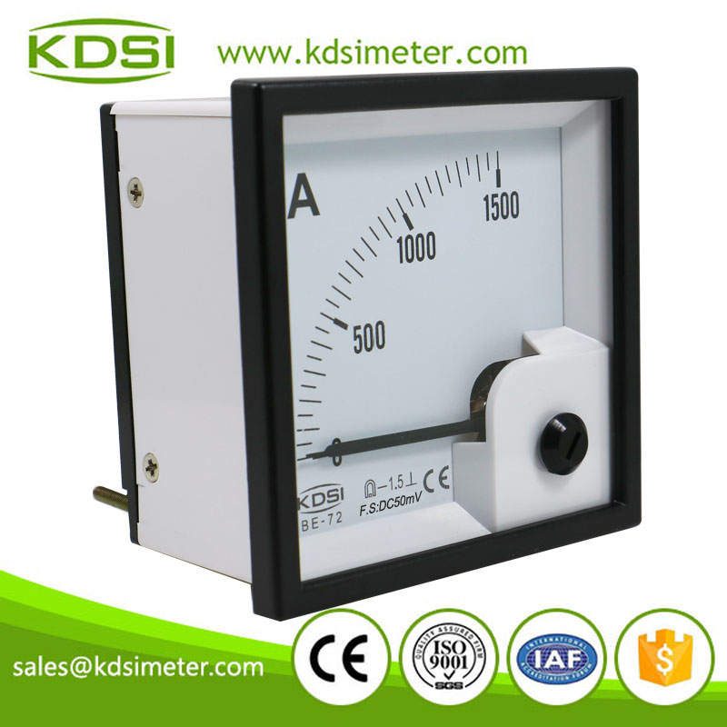 KDSI Electronic Apparatus BE-72 DC50mV 1500A Analog DC Panel Volt Ampere Indicator