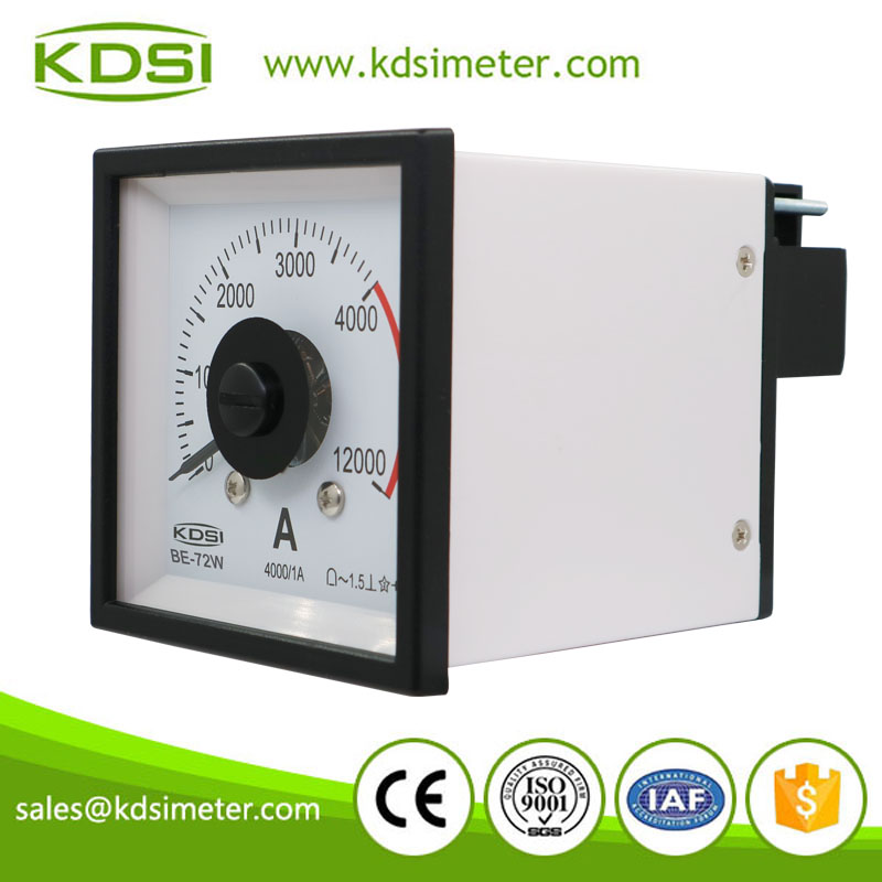 New Design BE-72W AC4000/1A 3times Overload Wide Angle AC Panel Analog Ampere Indicator