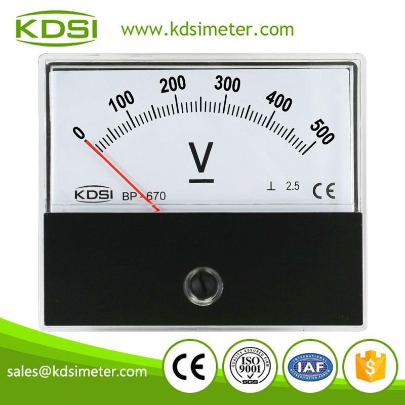 Portable precise BP-670 DC500V analog dc panel voltage meter
