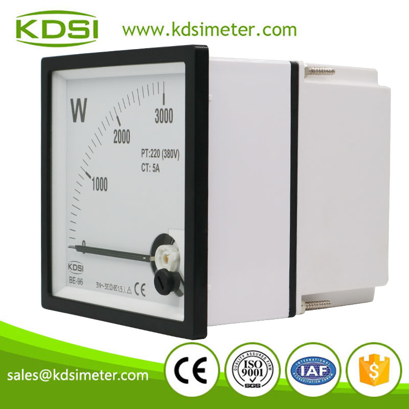 Easy operation BE-96 3P4W 3000W 5A 220V analog panel power kW meter