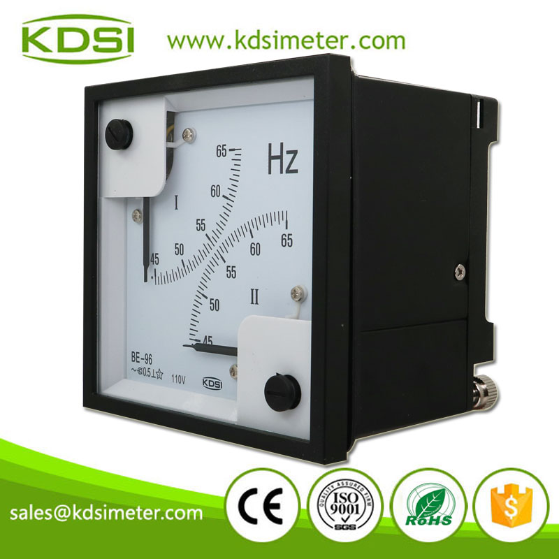 Easy Installation BE-96 45-65Hz 110V Double Analog Electrical Frequency Meter