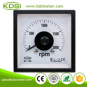 Factory Direct Sales BE-72W DC4-20mA 2000rpm Wide Angle DC Panel Analog Amp rpm Meter